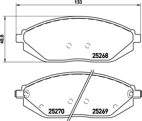 Brembo P 10 054 - Əyləc altlığı dəsti, əyləc diski furqanavto.az