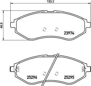 Brembo P 10 057 - Əyləc altlığı dəsti, əyləc diski furqanavto.az