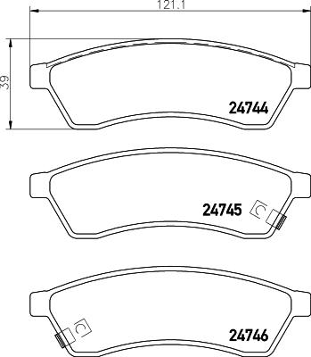 Brembo P10060N - Əyləc altlığı dəsti, əyləc diski furqanavto.az