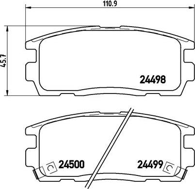 Brembo P 10 004 - Əyləc altlığı dəsti, əyləc diski furqanavto.az