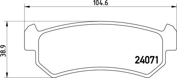 Brembo P 10 001 - Əyləc altlığı dəsti, əyləc diski furqanavto.az