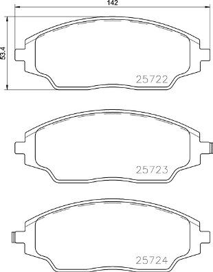 Brembo P 10 070 - Əyləc altlığı dəsti, əyləc diski furqanavto.az