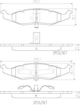 Brembo P11009N - Əyləc altlığı dəsti, əyləc diski furqanavto.az