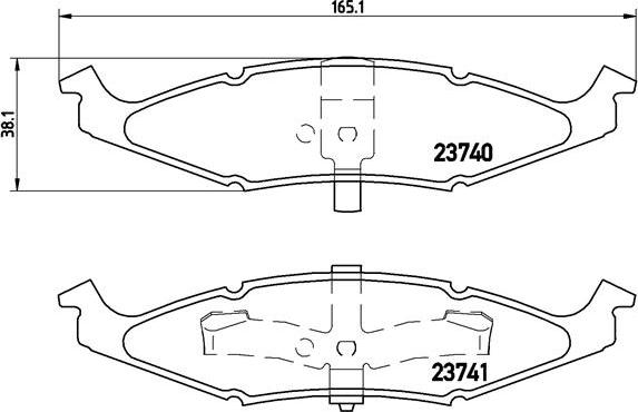 Brembo P 11 009 - Əyləc altlığı dəsti, əyləc diski furqanavto.az