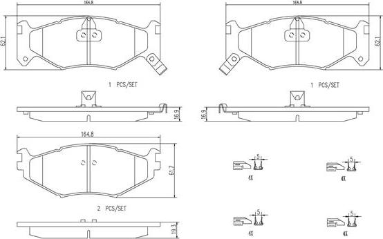 Brembo P11007N - Əyləc altlığı dəsti, əyləc diski furqanavto.az