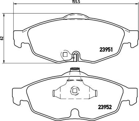 Brembo P 11 016 - Əyləc altlığı dəsti, əyləc diski furqanavto.az