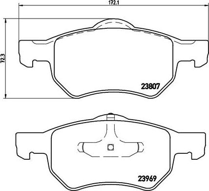 Brembo P 11 013 - Əyləc altlığı dəsti, əyləc diski furqanavto.az