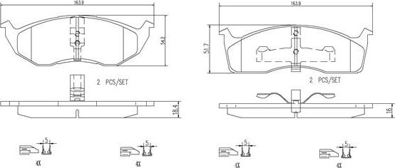 Brembo P11030N - Əyləc altlığı dəsti, əyləc diski furqanavto.az