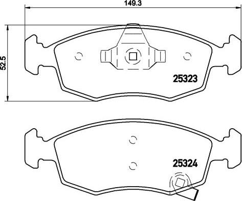 Brembo P 11 031 - Əyləc altlığı dəsti, əyləc diski furqanavto.az