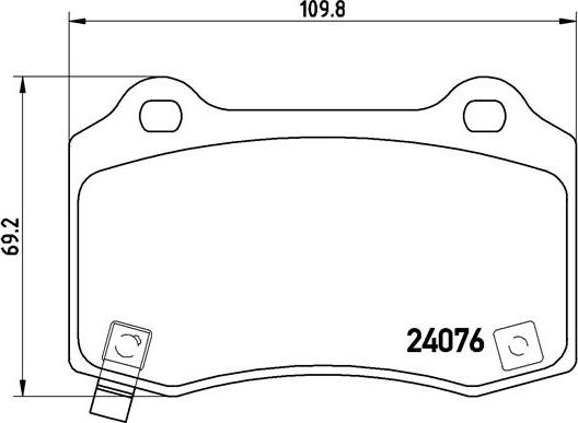 Brembo P 11 024 - Əyləc altlığı dəsti, əyləc diski furqanavto.az