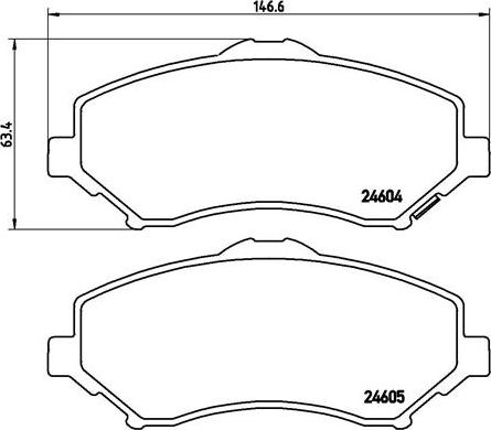 Brembo P 11 025 - Əyləc altlığı dəsti, əyləc diski furqanavto.az