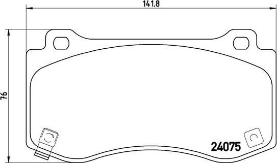 Brembo P 11 023 - Əyləc altlığı dəsti, əyləc diski furqanavto.az