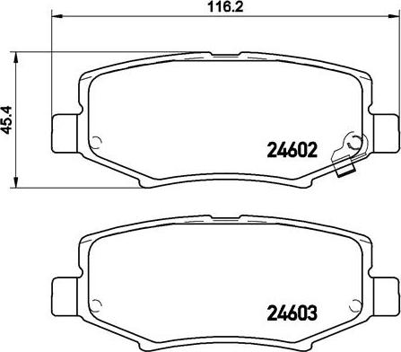 Brembo P 18 024 - Əyləc altlığı dəsti, əyləc diski furqanavto.az