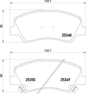 Brembo P 18 025 - Əyləc altlığı dəsti, əyləc diski www.furqanavto.az