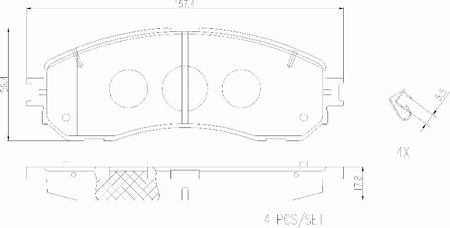 Brembo P13001N - Əyləc altlığı dəsti, əyləc diski furqanavto.az