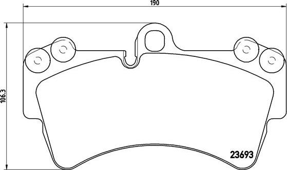 Brembo P 85 065 - Əyləc altlığı dəsti, əyləc diski furqanavto.az