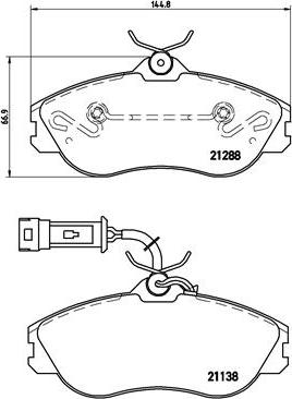 Brembo P 85 018 - Əyləc altlığı dəsti, əyləc diski furqanavto.az