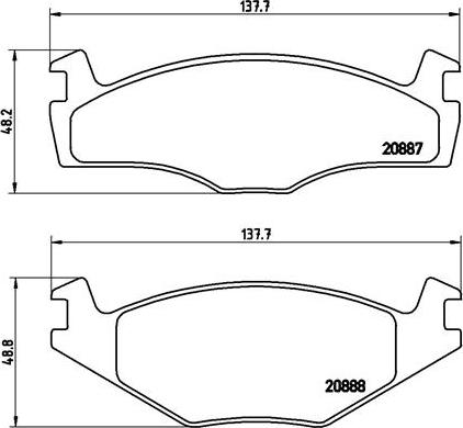 Brembo P 85 024 - Əyləc altlığı dəsti, əyləc diski furqanavto.az