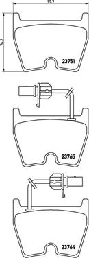 Brembo P 85 078 - Əyləc altlığı dəsti, əyləc diski furqanavto.az