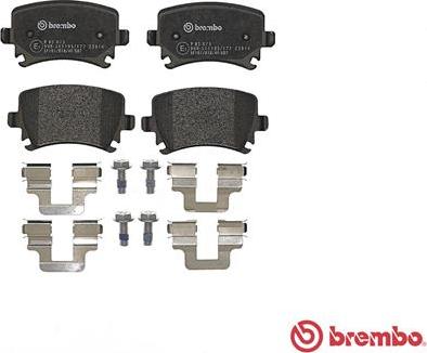 Brembo P 85 073 - Əyləc altlığı dəsti, əyləc diski furqanavto.az