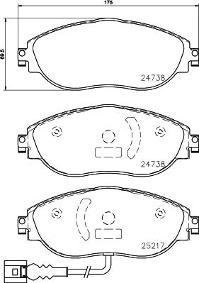 Brembo P 85 144 - Əyləc altlığı dəsti, əyləc diski furqanavto.az