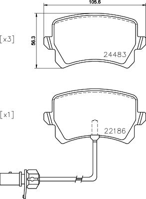 Brembo P 85 142 - Əyləc altlığı dəsti, əyləc diski furqanavto.az