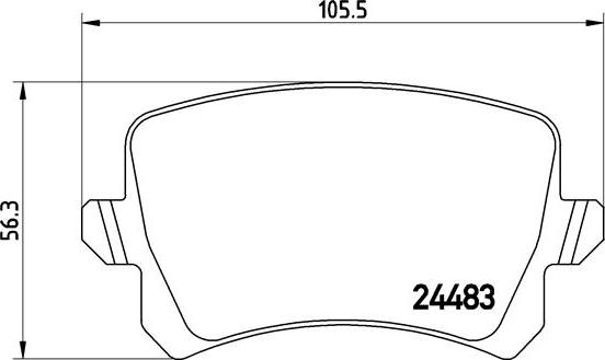 Brembo P 85 108 - Əyləc altlığı dəsti, əyləc diski furqanavto.az