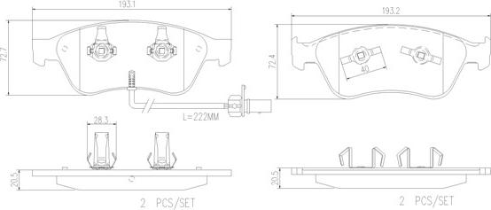 Brembo P 85 102 - Əyləc altlığı dəsti, əyləc diski furqanavto.az