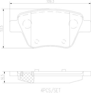 Brembo P85114N - Əyləc altlığı dəsti, əyləc diski furqanavto.az