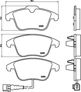 Brembo P 85 112X - Əyləc altlığı dəsti, əyləc diski furqanavto.az