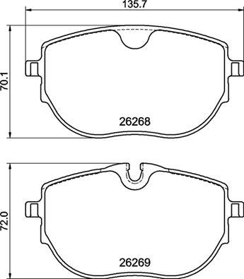 Brembo P 85 187 - Əyləc altlığı dəsti, əyləc diski furqanavto.az