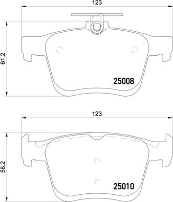 Brembo P 85 125X - Əyləc altlığı dəsti, əyləc diski furqanavto.az