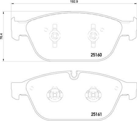 Brembo P 85 128 - Əyləc altlığı dəsti, əyləc diski furqanavto.az