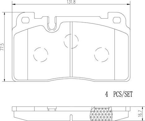 Brembo P85123N - Əyləc altlığı dəsti, əyləc diski furqanavto.az