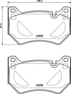 Brembo P 85 177 - Əyləc altlığı dəsti, əyləc diski furqanavto.az