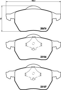 Brembo P 86 015 - Əyləc altlığı dəsti, əyləc diski furqanavto.az