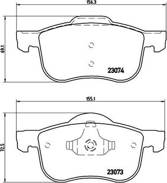 Brembo P 86 016 - Əyləc altlığı dəsti, əyləc diski furqanavto.az