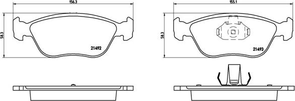 Brembo P 86 024 - Əyləc altlığı dəsti, əyləc diski furqanavto.az