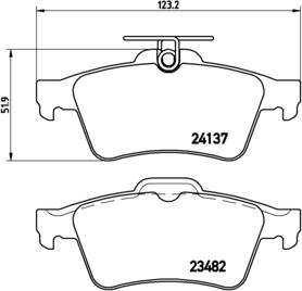 Brembo P 86 025 - Əyləc altlığı dəsti, əyləc diski furqanavto.az