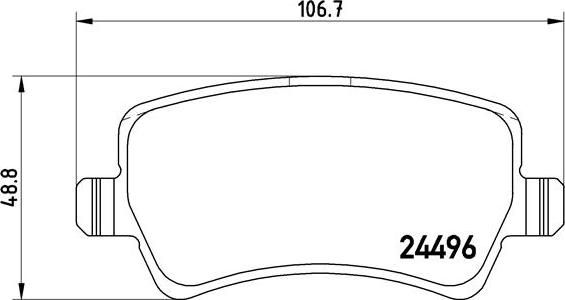 Brembo P 86 021X - Əyləc altlığı dəsti, əyləc diski furqanavto.az