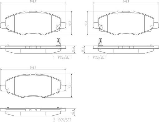 Brembo P83094N - Əyləc altlığı dəsti, əyləc diski furqanavto.az