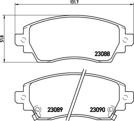 Brembo P 83 042 - Əyləc altlığı dəsti, əyləc diski furqanavto.az