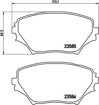 Brembo P 83 055 - Əyləc altlığı dəsti, əyləc diski furqanavto.az