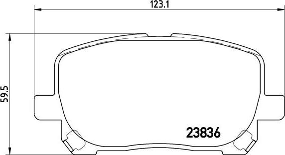 Brembo P 83 061 - Əyləc altlığı dəsti, əyləc diski furqanavto.az