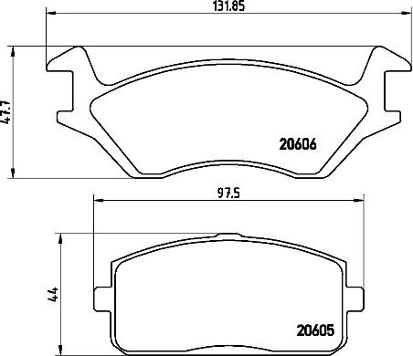 Brembo P83004N - Əyləc altlığı dəsti, əyləc diski furqanavto.az