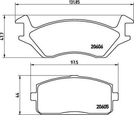 Brembo P 83 004 - Əyləc altlığı dəsti, əyləc diski furqanavto.az