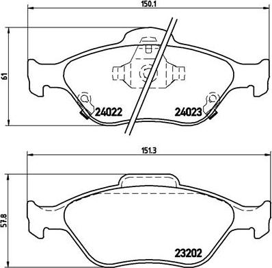 Brembo P 83 085 - Əyləc altlığı dəsti, əyləc diski furqanavto.az