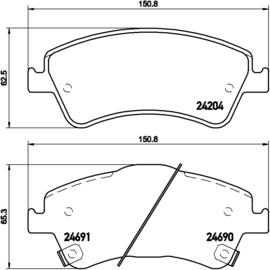 Brembo P 83 081 - Əyləc altlığı dəsti, əyləc diski furqanavto.az