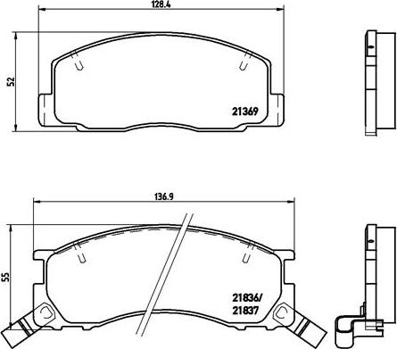 Brembo P 83 029 - Əyləc altlığı dəsti, əyləc diski furqanavto.az