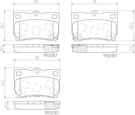 Brembo P83073N - Əyləc altlığı dəsti, əyləc diski furqanavto.az